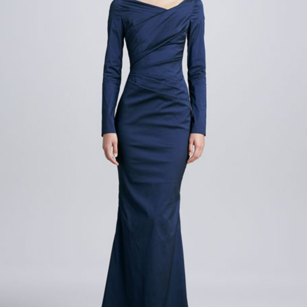 TALBOT RUNHOF stretch silk gown